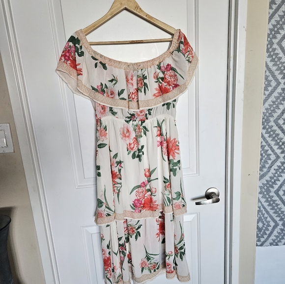 Lulu's Floral Print Summer Dress SZ L - Picture 5 of 7